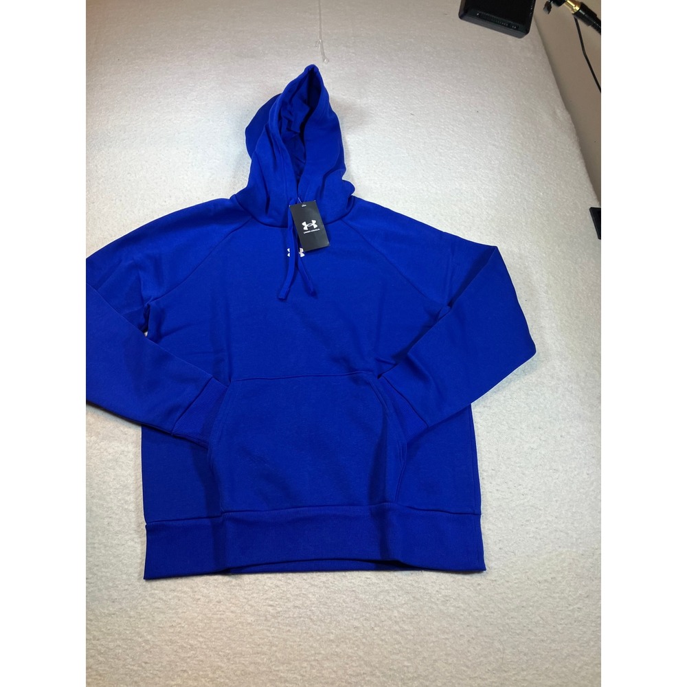 Under‎ Armour Rival Fleece Hoodie Womens Royal Blue Pullover Sweatshirt NEW